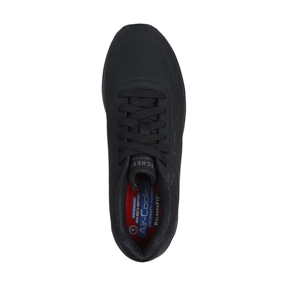 Skechers Work Relaxed Fit Uno SR Sutal Men\'s Black Slip-Resistant Shoes 9.5/10 main image 8